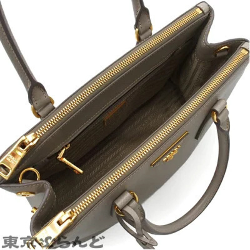 Prada Galleria Saffiano Shoulder Bag Greige Gray - Picture 5 of 9